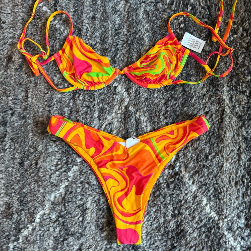 WeWoreWhat Vibrant Swirl Bikini